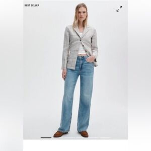 Rag & Bone Logan Featherweight Mid Rise Wide Leg Jeans